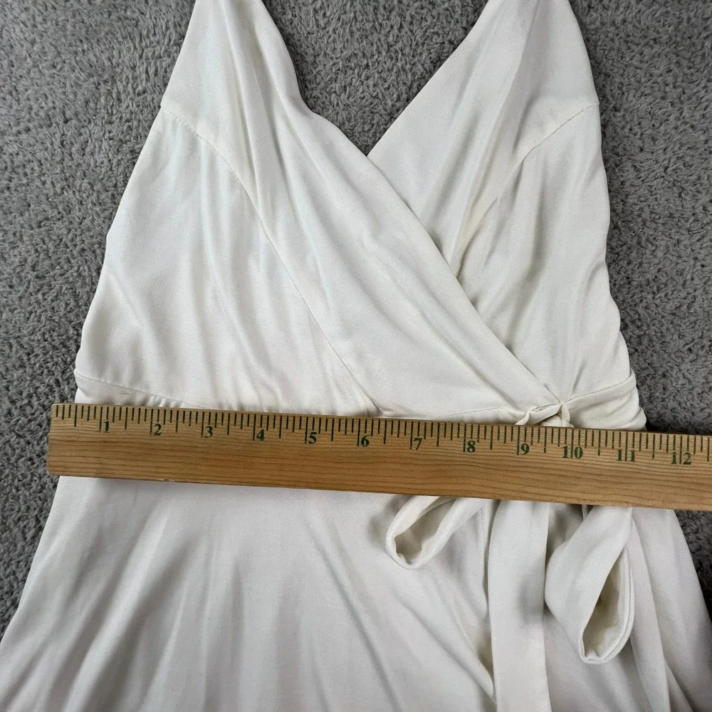 Urban Outfitters Kimchi Blue Y2K Wrap Romper Dress Side Tie Small White - Picture 5 of 12